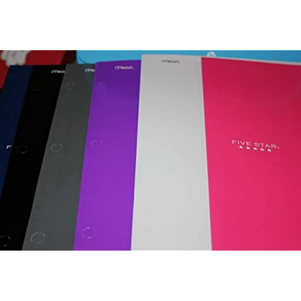 Five Star 7 Pack Folders (3 Mead 3 Prong & 4 Mead 2 pocket Folders