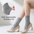 thumbnail image 5 of QASIEATN Women's Everyday Wear Accessories Mardi Gras Masquerade Mask Print Stockings for Women Fashion Colorful Knitted Crew Socks, 5 of 7