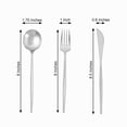 thumbnail image 2 of BalsaCircle 24 Silver Disposable Premium Plastic Cutlery Spoon Fork Knife Set Wedding Party Decorations, 2 of 8