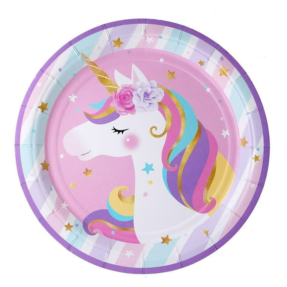 7" unicorn paper plates, Unicorn paper plates