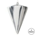 thumbnail image 2 of Vickerman 6"(H) x 4"(W) Gray/White Marble Cone Christmas Ornament, Set of 3, 2 of 2