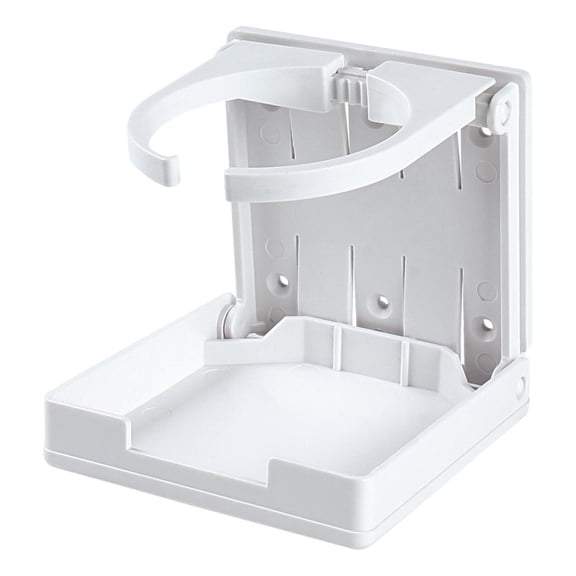 SEAFLO Fold-Up Adjustable Drink Holder for RV Marine Boat Caravan Car (White)