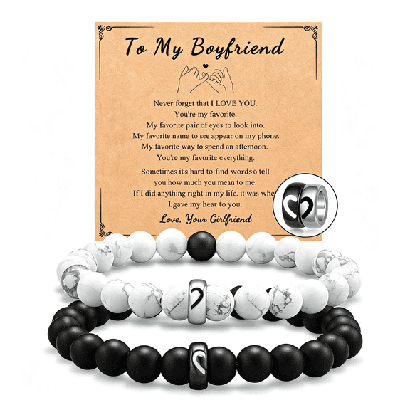 DESIGNICE Matching Couple Ring Bracelets for Boyfriend Girlfriend Husband Wife Valentines Anniversary Birthday Engagement Gifts Gift for Boyfriend