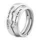 thumbnail image 1 of Anillos de boda Anillos de compromiso Aniversario de damas Compromiso Latido del corazón Curva Anillos de pareja Conjunto nupcial Plata de ley 925, 1 of 5