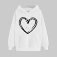thumbnail image 2 of Plebaso Sweat à Capuche pour Femmes Mignon Cœur Manches Longues Décontracté avec Poches, 2 of 5