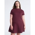thumbnail image 2 of Scoop Women's and Women’s Plus Fit and Flare Jacquard Sweater Dress, Sizes XS-4X, 2 of 6