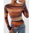 thumbnail image 3 of Remera PRETTYGARDEN 2025 Hombros Descubiertos Tie Dye Floral XL, 3 of 9