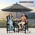 thumbnail image 6 of Tall Adirondack Chairs Set of 2，HDPE Outdoor Adirondack Barstools with Double Connecting Tray Patio Stools Weather Resistant for Outdoor Deck Lawn Pool Backyard,Black, 6 of 7