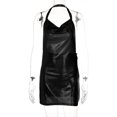 thumbnail image 3 of Vestido Corto Atractivo Vestido de fiesta de cóctel Lentejuelas sin espalda Mini vestido de corte bajo Dividir metálico Sólido Kuymtek para Mujer Negro T L, 3 of 8