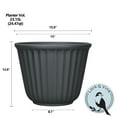 thumbnail image 3 of Lark & Vine Kensington Resin Planter, Durable and Light Weight, 15.9" x 15.9" x 12.6", Black, Set of 2, 3 of 7