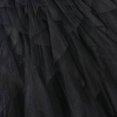 thumbnail image 6 of Aueoeo Women Tulles Skirt High Low Layered Puffy Skirts Pleated A-line Midi Skirt Front Asymmetrical Long Skirts Black L, 6 of 8