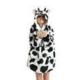 thumbnail image 1 of Faithtur Universal Warm Hooded Sweater Fashion Printing Mink Wool Home Clothes, 1 of 6