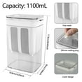 thumbnail image 1 of Greek Yogurt Strainer 1100ML Fine Mesh Yogurt Filter with Clear Lid Compact Cheese Yogurt Whey Separator Food Grade Yogurt Parfait Strainer for Making Thick Greek Yogurt Coffee Juice, 1 of 8
