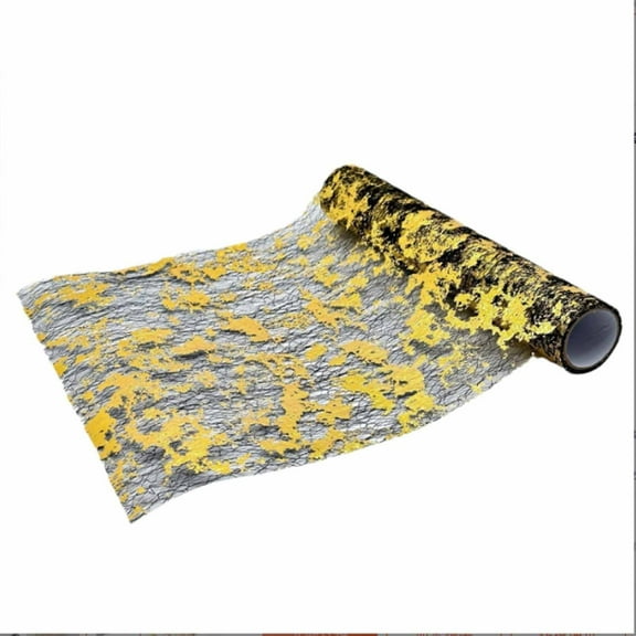 Table Runner,Sparkly Hot Gold Foil Mesh Table Runner Roll Glitter Metallic Gauze Table Runner Bouquet Strap Decorations for Holiday Party Wedding Birthday Decorations 11x354 inch