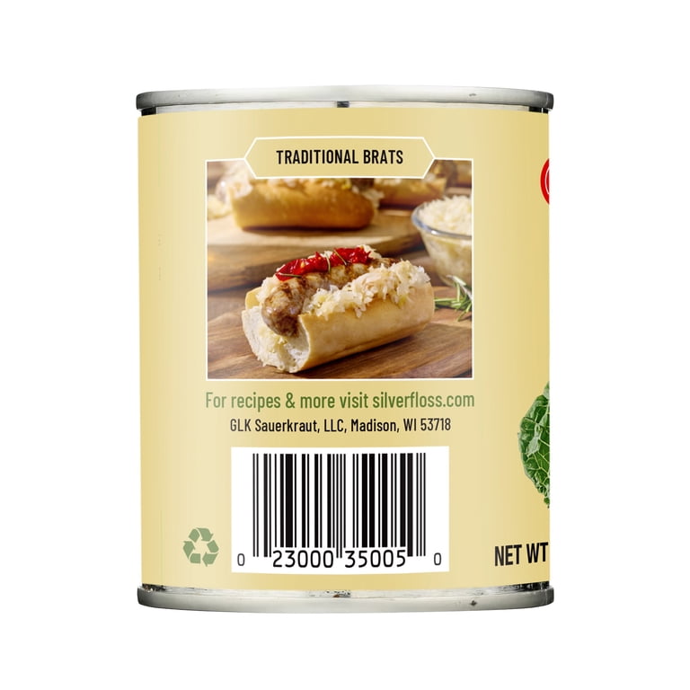 Silver Floss Naturally Fermented Shredded Sauerkraut, 8 oz Can