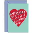 thumbnail image 1 of Tarjeta de Cumpleaños Old English Co. Mejor Novio del Mundo Corazón, 1 of 7