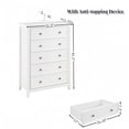 thumbnail image 4 of Tcbosik 5 Drawer Dresser for Bedroom, Modern Chest of Drawers for Living Room, Hallway, Entryway, White, 4 of 8