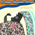 thumbnail image 5 of 17 Inch Lightweight Backpack,PVC Waterproof Oxford Fabric, Ergonomically Designed, with Large Capacity, Leopard Animal Print, 5 of 5