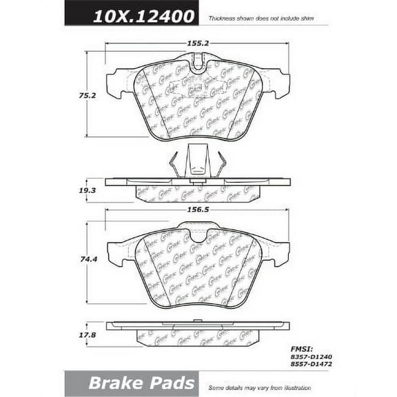 Centric 104.12400 Front Brake Pad