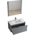 thumbnail image 6 of Blossom Paris 36" Floating Vanity | Metal Grey | Ceramic Sink & Mirror | Wall Mount | Soft-Close Drawer, 6 of 6