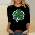 thumbnail image 2 of HongQid Saint Patrick's Day Shirts 3/4 Sleeve Women Funny Graphic Print Irish T Shirt Spring Summer Casual Crew Neck Tee Tops, 2 of 5