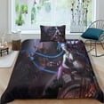 thumbnail image 5 of League of Legends Duvet Cover Multi Colour Luxury Daytime 3D Printed Bedding Set Microfiber Jinx Soft Duvet Quilt Cover with Zipper Closure Ties Single, 5 of 5