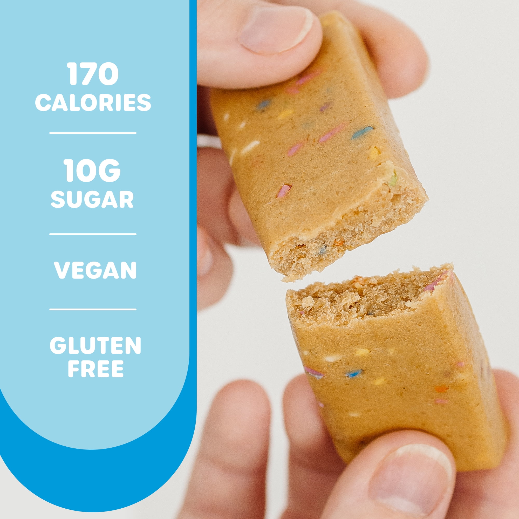 Whoa Dough Edible Cookie Dough Bars- Certified Non-GMO, Kosher and Gluten  Free Bars - Healthy Snack Foods - Plant Based Snacks - Peanut Butter