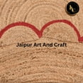 thumbnail image 2 of Jaipur Art And Craft Round Jute Area Rug Bohemian Style Indian Natural Fiber Handmade Decorative Rug (4x4 Sq Ft), 2 of 7