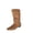 Light Brown, variant on Willtoo Women's Faux Suede Mid Calf Boots, Slouchy Ruched Flat Boots with Pointed Toe, Comfortable Pull-On Low Heel Casual Shoes