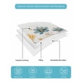 thumbnail image 5 of Yellow Blue Spring Floral Summer Quilt Set Queen Size,Soft Microfiber Quilted Bedding Set with 2 Pillow Shams,Watercolor Summer Botanical Lightweight All Season Bedspread Coverlet for Bedroom 90"x96", 5 of 6