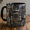 Black, variant on Semi Truck Mug 3D Effect Chrome Gold Road Map Design for Truck Driver Gift