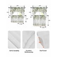 thumbnail image 5 of Sage Green Eucalyptus Leaves Swag Kitchen Curtains Sets for Windows 24 Inch Length, Spring Botanical Floral Short Window Curtain Panels Swags Valances and Tiers 3 Piece Set for Cafe/Dining Room, 5 of 5