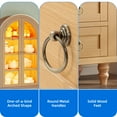 thumbnail image 4 of Dextrus Arched Kitchen Cabinet with LED Lights, 4 Shelves & 2 Drawers for Kitchen/Dining, Oak Color, 4 of 10