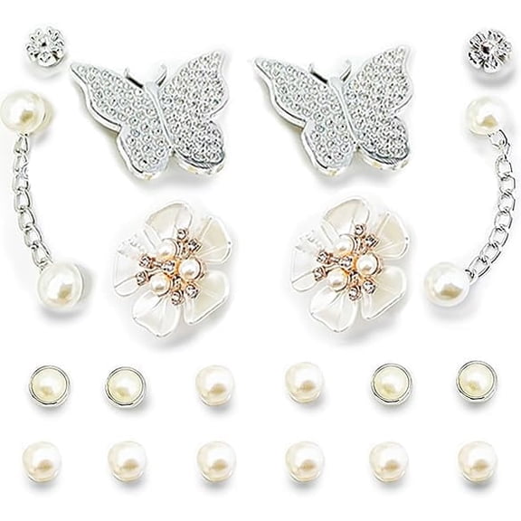 Bling Shoe Charms for Women, Sparkle Rhinestones Shoe Decoration Charms, Gems Shoe Charms, Girly Shoe Chains for Clog Sandals, DIY Shoe Accessories for Party Favor Gift