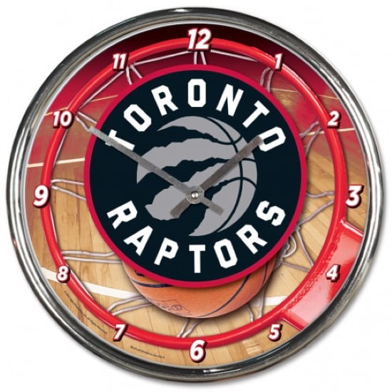 Toronto Raptors - Chrome Clock (12 inch diameter)