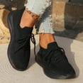thumbnail image 3 of Women Thick-Soled Solid Sneakers Casual Mesh Walking Shoes Lightweight Sport Shoes Tennis Sneakers for Women Stylish, 3 of 6