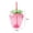 Red, variant on Plastic Tumblers with Lids Straws, Reusable Party Drinking Cup, Cold Coffee Tumbler, Cute Cartoon Strawberry StrawCups for Kids Adults