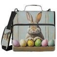 thumbnail image 2 of Circular Folder Package 13.6*3.5*12.4 Inches ,Binder Bag，Binder Organizer，Zipper Binder，3 Ring Binder ,Suitable for Work Cute Easter Brown Bunny, 2 of 8