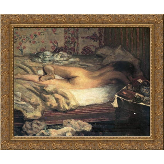 Siesta 24x20 Gold Ornate Wood Framed Canvas Art by Bonnard, Pierre