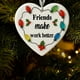 thumbnail image 2 of Adorno de la amistad en forma de corazón de vidrio marino, hecho a mano para árbol de Navidad, recuerdo de la amistad para regalar, tamaño de 8 cm, arte único de vidrio marino para decoración del hog, 2 of 5