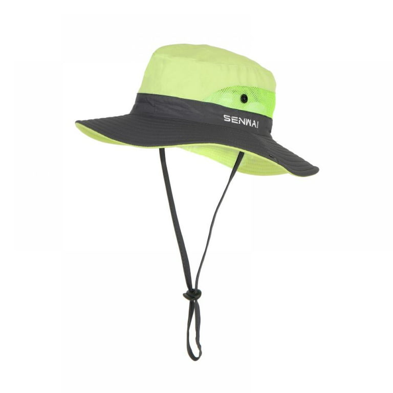 Kids Girls Ponytail Summer Sun Hat Wide Brim UV Protection Bucket Cap Women  Outdoor Wide Brim Foldable Safari Fishing Cap