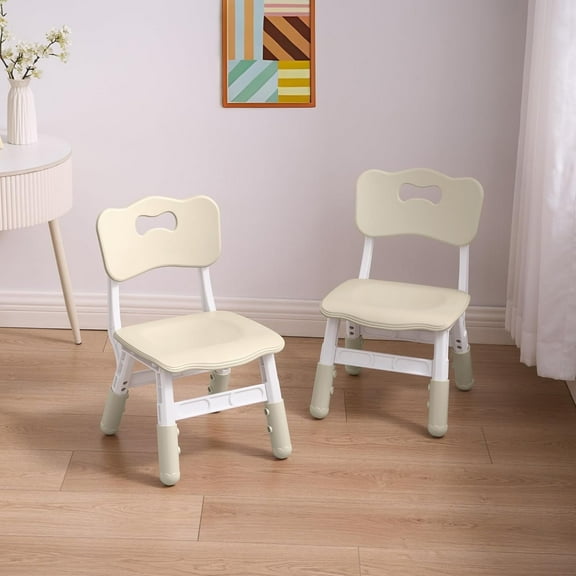 Adjustable Toddler 2 Chairs Set, 3 Level Adjustable Children’s Chair for Age2-8, Durable and Lightweight, Maximum Load-Bearing 180LBS, Plastic Kids Chairs for Classroom/Daycare/Home