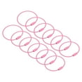 thumbnail image 1 of Unique Bargains 12Pack Cable Key Rings, 6-inch(155mm) Wire Keychain Twist Loops, Pink, 1 of 7