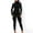 Black, variant on Amidoa Women Long Sleeve Jumpsuit Tracksuit High Neck Running Onesie Rompers Cheeky Casual Club Bodycon Outfits