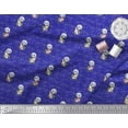 thumbnail image 2 of Soimoi Blue Poly Georgette Fabric Bottle & Panda Dots Print Fabric by Yard 42 Inch Wide, 2 of 3