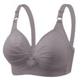 thumbnail image 2 of ZSQDM Womens Bras Bras For Women No Underwire Adjustable Bras Full Coverage Support Bralette Plus Size Everyday Bra Grey M, 2 of 6
