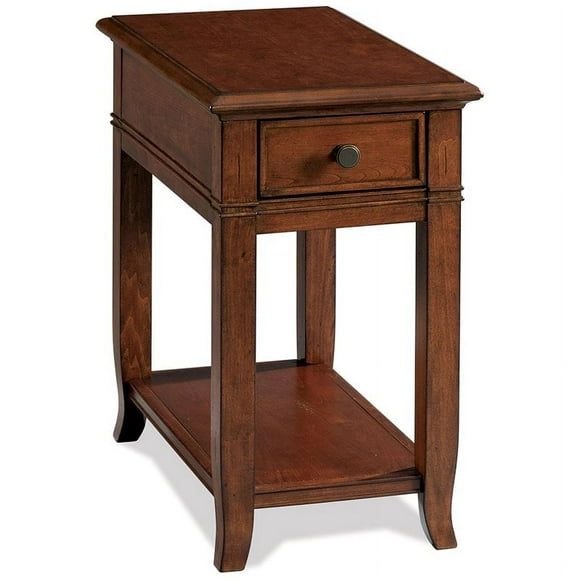 Riverside Furniture Campbell Wood One Drawer End Table in Burnished Cherry