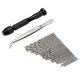 thumbnail image 1 of 50uds Banco Tornillo Brocas Pinzas Juego, 0.5mm-3.0mm Micro Mini Helicoidales Brocas Juego 48uds, Inoxidable Acero Pinza Manual Herramientas, para Bricolaje Artesanía Fabricación, 1 of 6