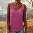thumbnail image 2 of Sequin Top for Women Sleeveless Pink Sparkly Shirt Shiny Tops Women Tops Womens Dressy Holiday Tops, 2 of 6