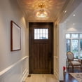 thumbnail image 4 of FTL Gold Semi Flush Mount Ceiling Light Fixture 3 Lights, Hammered Stained Glass Lampshade Chandelier, 14" Large Modern Close to Ceiling Light for Foyer Hallway Entryway Kitchen Bedroom, 4 of 9